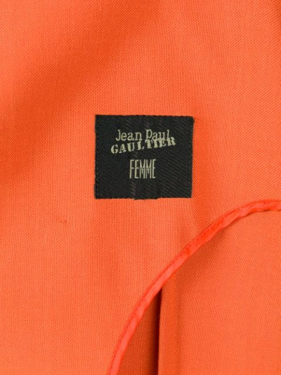 Pre-owned Jean Paul Gaultier Vintage 1989 'voyage Autour Du Monde En 168 Tenues' Blazer In Orange