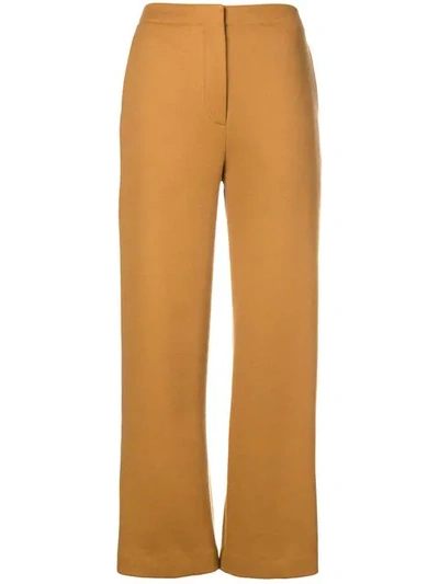 Shop Roksanda Straight-leg Trousers In Neutrals