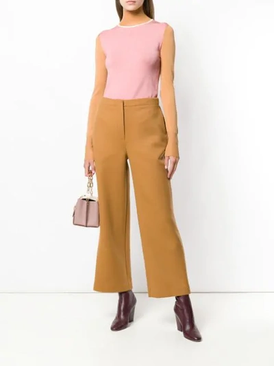 Shop Roksanda Straight-leg Trousers In Neutrals