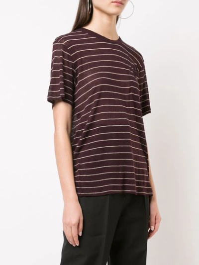Shop Alexander Wang T Striped Crewneck T In Red