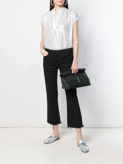 Shop Blanca Shiny Shirt In White