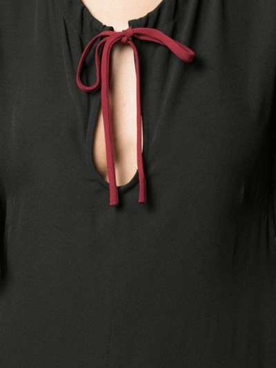 Shop Staud Stripe Detail Maxi Dress In Black