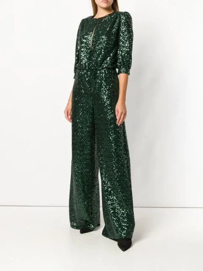 Shop Amen Sequin Embellished Jumpsuit - Green