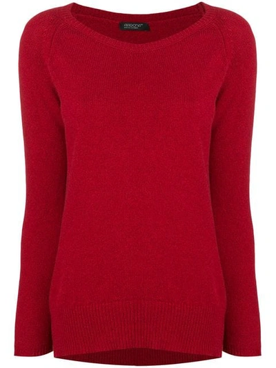 Shop Aragona Cashmere Scoop Neck Sweater In Red