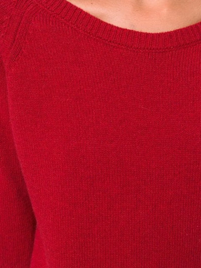 Shop Aragona Cashmere Scoop Neck Sweater In Red