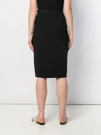 Shop Joseph Side Buttons Pencil Skirt In Black