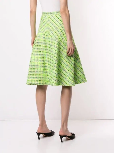 Shop Delpozo A-line Midi Skirt In Green
