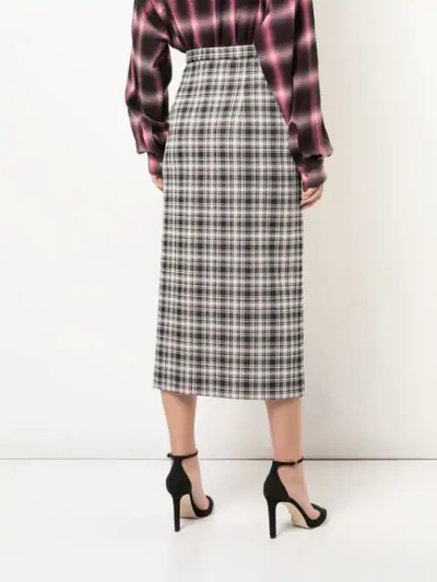 Shop Alexa Chung High-waist Plaid Skirt In Multicolour