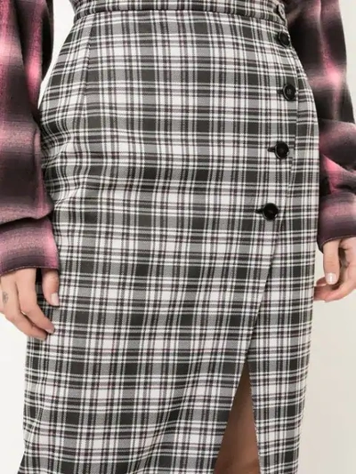 Shop Alexa Chung High-waist Plaid Skirt In Multicolour