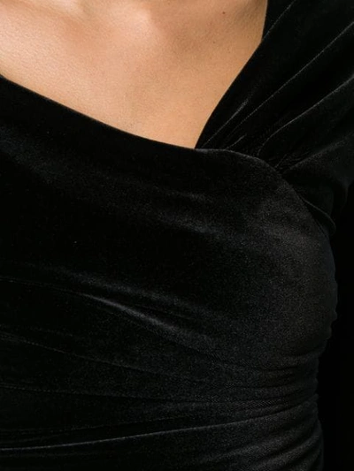 Shop Alexandre Vauthier Velvet Off-shoulder Body In Black