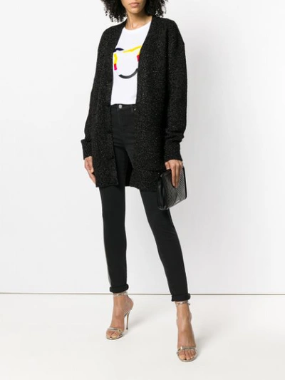 Shop Karl Lagerfeld Skinny Tuxedo Stripe Jeans In Black