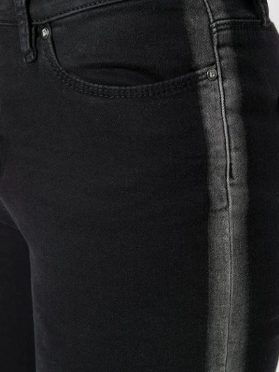 Shop Karl Lagerfeld Skinny Tuxedo Stripe Jeans In Black