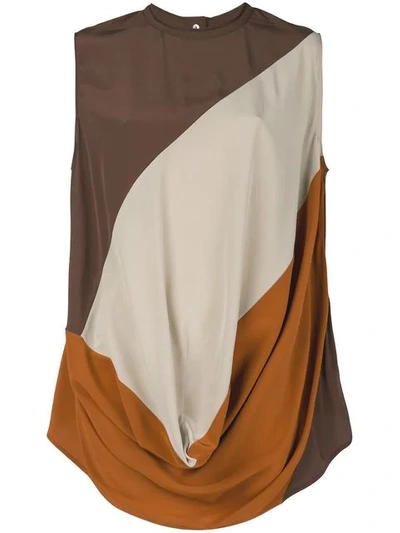 Shop Rick Owens Draped Top In Multicolour