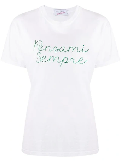 Shop Giada Benincasa Pensami Sempre T-shirt In White