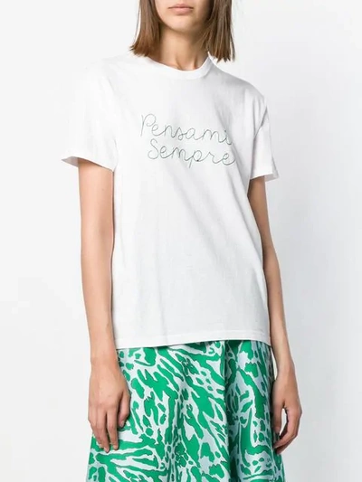 Shop Giada Benincasa Pensami Sempre T-shirt In White