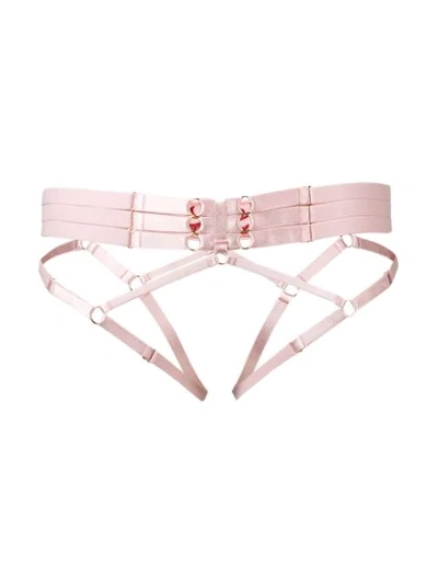 Shop Bordelle Bondage Harness Suspenders In Pink