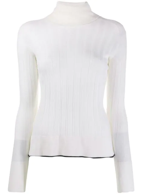 white jumper roll neck