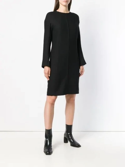 Shop Ann Demeulemeester Structured Dress In 099 Black