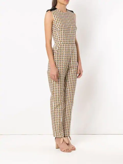 Shop Andrea Marques Printed Jumpsuit In White