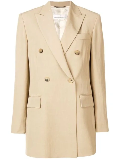 Shop Golden Goose Double-breasted Jacket In Neutrals