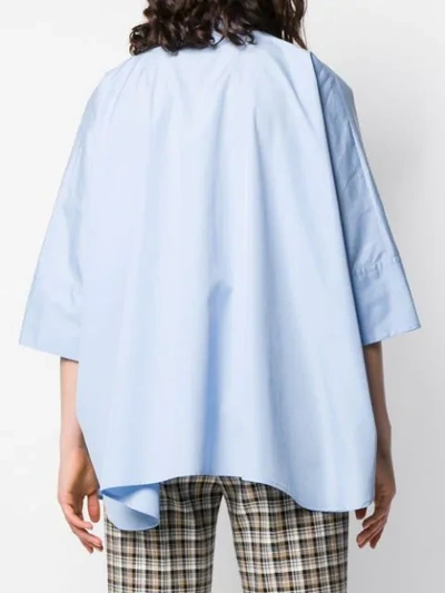 Shop Alberto Biani Oversized Shirt In Blue