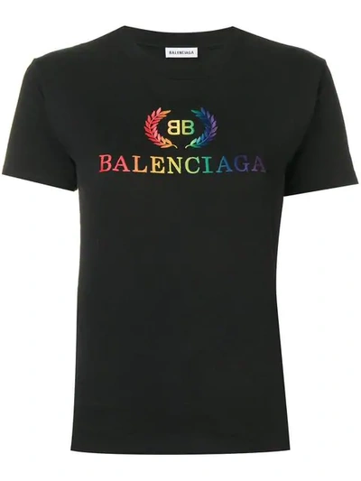 Shop Balenciaga Laurier T-shirt In Black