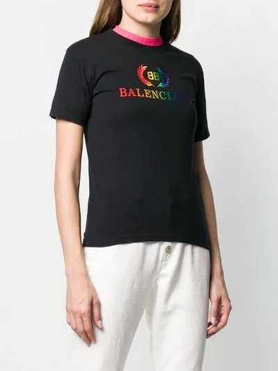 Shop Balenciaga Laurier T-shirt In Black