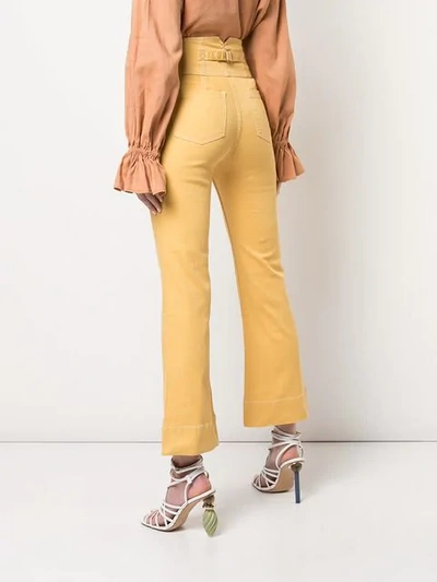Shop Ulla Johnson Ellis Jeans In Yellow