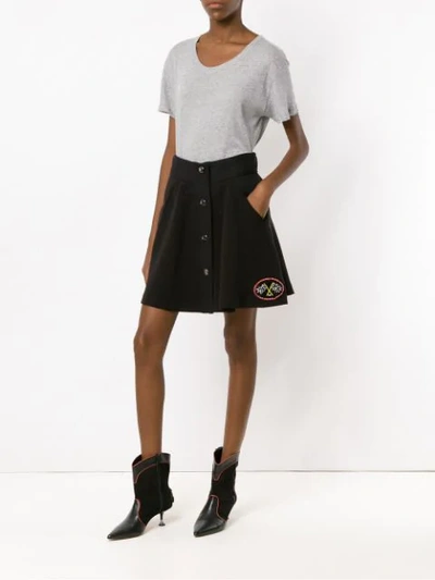 ANDREA BOGOSIAN EMBROIDERED SKIRT - 黑色