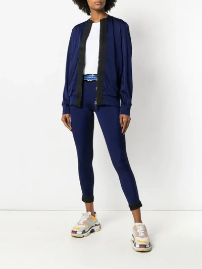 Shop No Ka'oi Zipped Sports Jacket In Blue