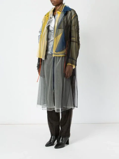 Shop Quetsche Sheer Coat - Yellow