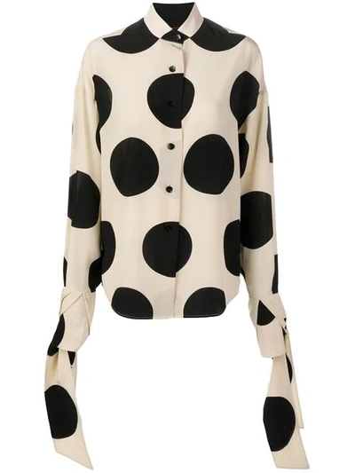 Shop Petar Petrov Polka Dot Shirt In Neutrals