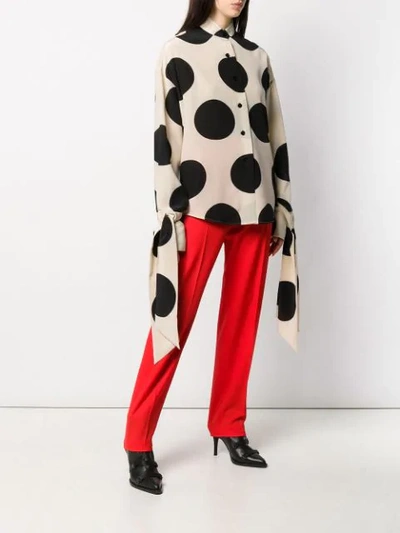 Shop Petar Petrov Polka Dot Shirt In Neutrals