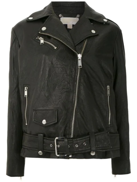 michael kors moto leather jacket