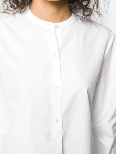Shop Theory Long-sleeve Flared Shirt In White