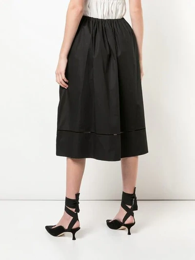 Shop Khaite Drawstring Flared Skirt In Black