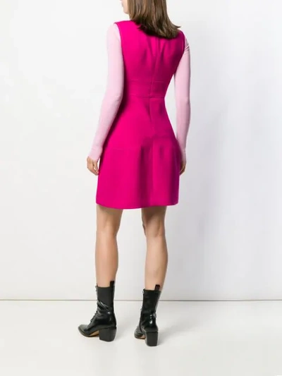 Shop Pinko Sleeveless Flared Dress In Pink