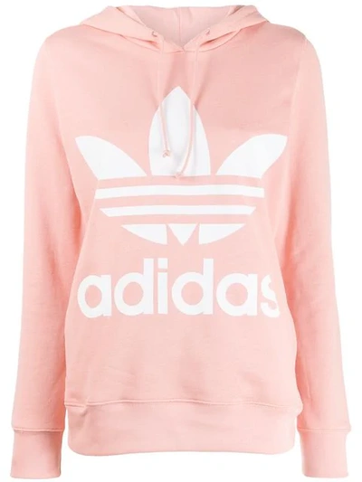 Shop Adidas Originals Adidas Kapuzenpullover Mit Trefoil-logo - Rosa In Pink