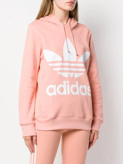 Shop Adidas Originals Adidas Kapuzenpullover Mit Trefoil-logo - Rosa In Pink
