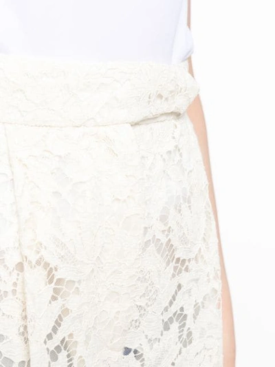 sheer lace cropped trousers