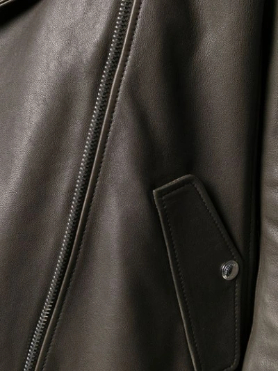 Shop Belstaff Fitted Biker Jacket In Brown