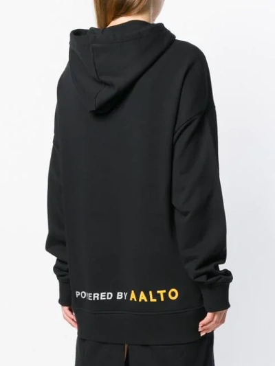 Shop Aalto Apple Print Hoodie Dress In Black