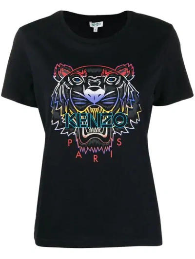 Shop Kenzo Tiger Print T-shirt - Black