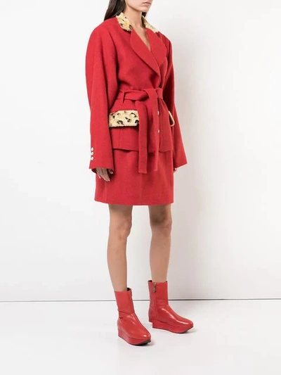 Shop Vivienne Westwood Eiir Oversized Jacket In Red