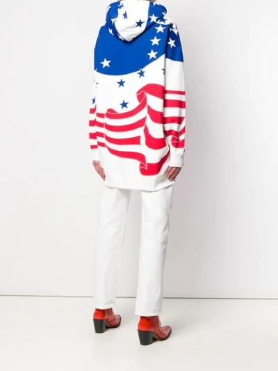 Shop Calvin Klein Jeans Est.1978 Flag Print Hoodie In White