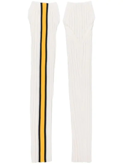 Shop Calvin Klein 205w39nyc Side Striped Socks In White