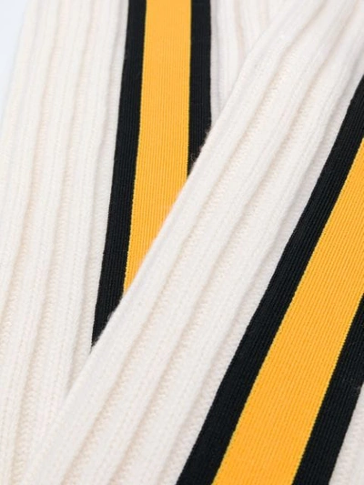 Shop Calvin Klein 205w39nyc Side Striped Socks In White