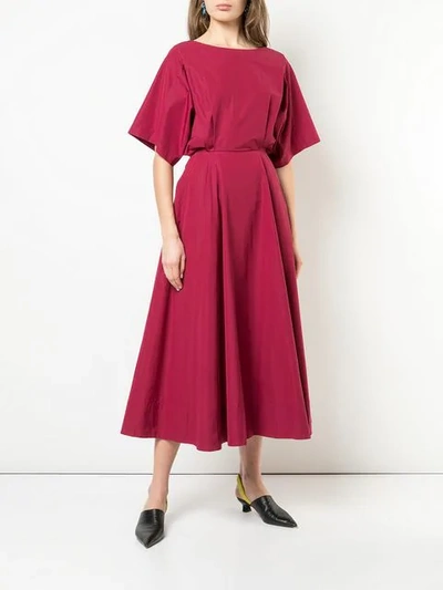 Shop Derek Lam Flared Midi Dress In Pink