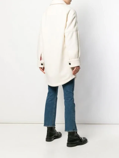 Shop Woolrich Single-breasted Coat In Neutrals