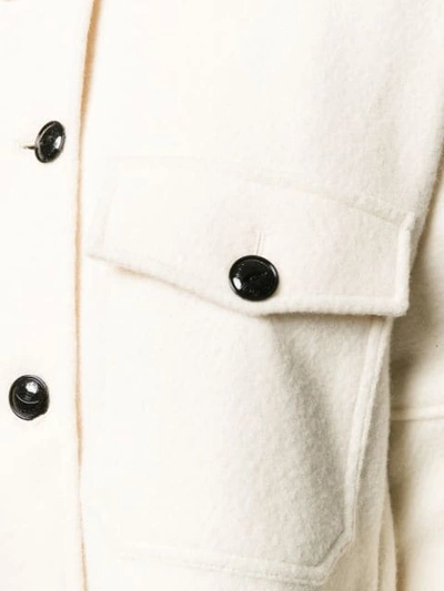 Shop Woolrich Single-breasted Coat In Neutrals